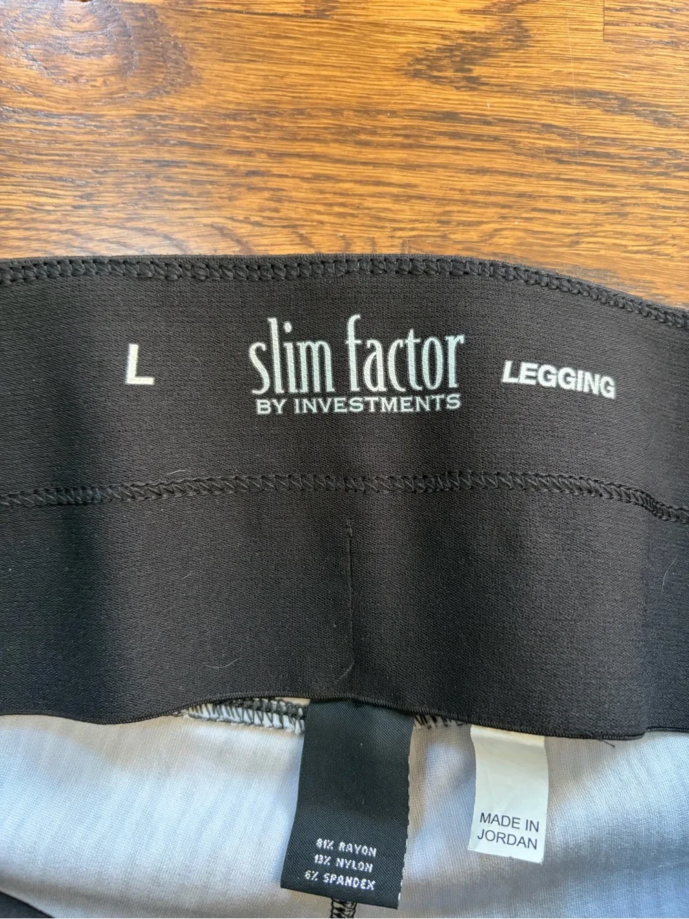 Investments Slim Factor Black and White Leggings, Large, Avant Garde, Monochrome